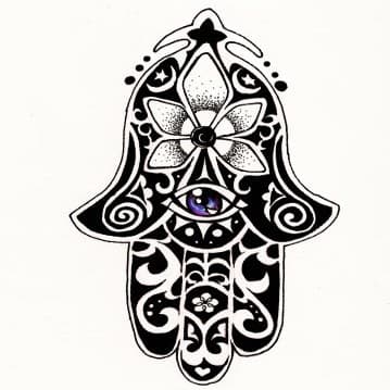 hamsa hand tattoo